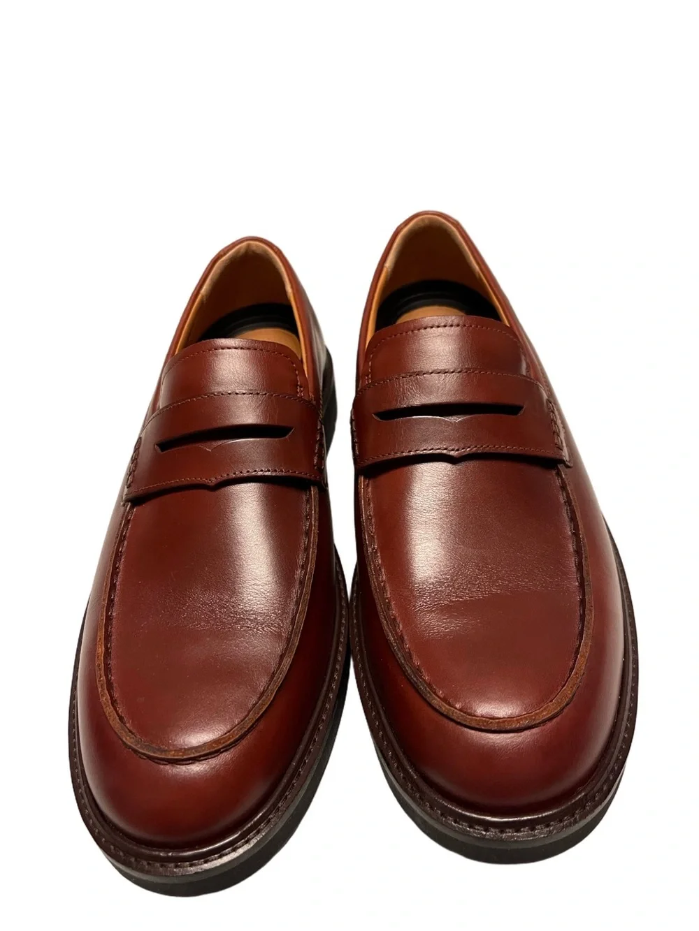 ECCO Men's Penny Loafers - Brown Leather Excellent Condition  Sz 11-11.5 (45)